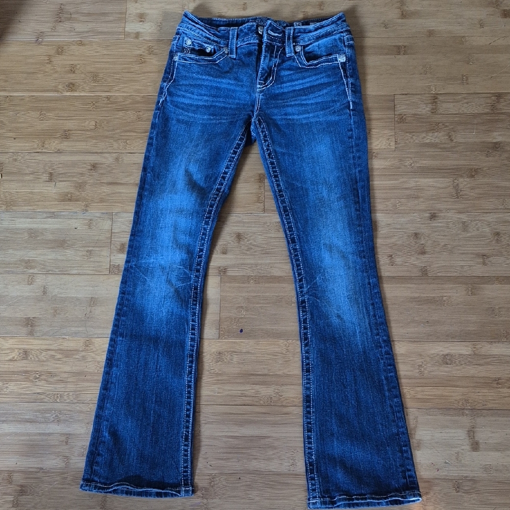 Miss Me Blue Flare Wide Leg Jeans